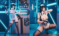 推特COS極品女神【落落Raku】福利，誘人美鮑，未來音FutureTone